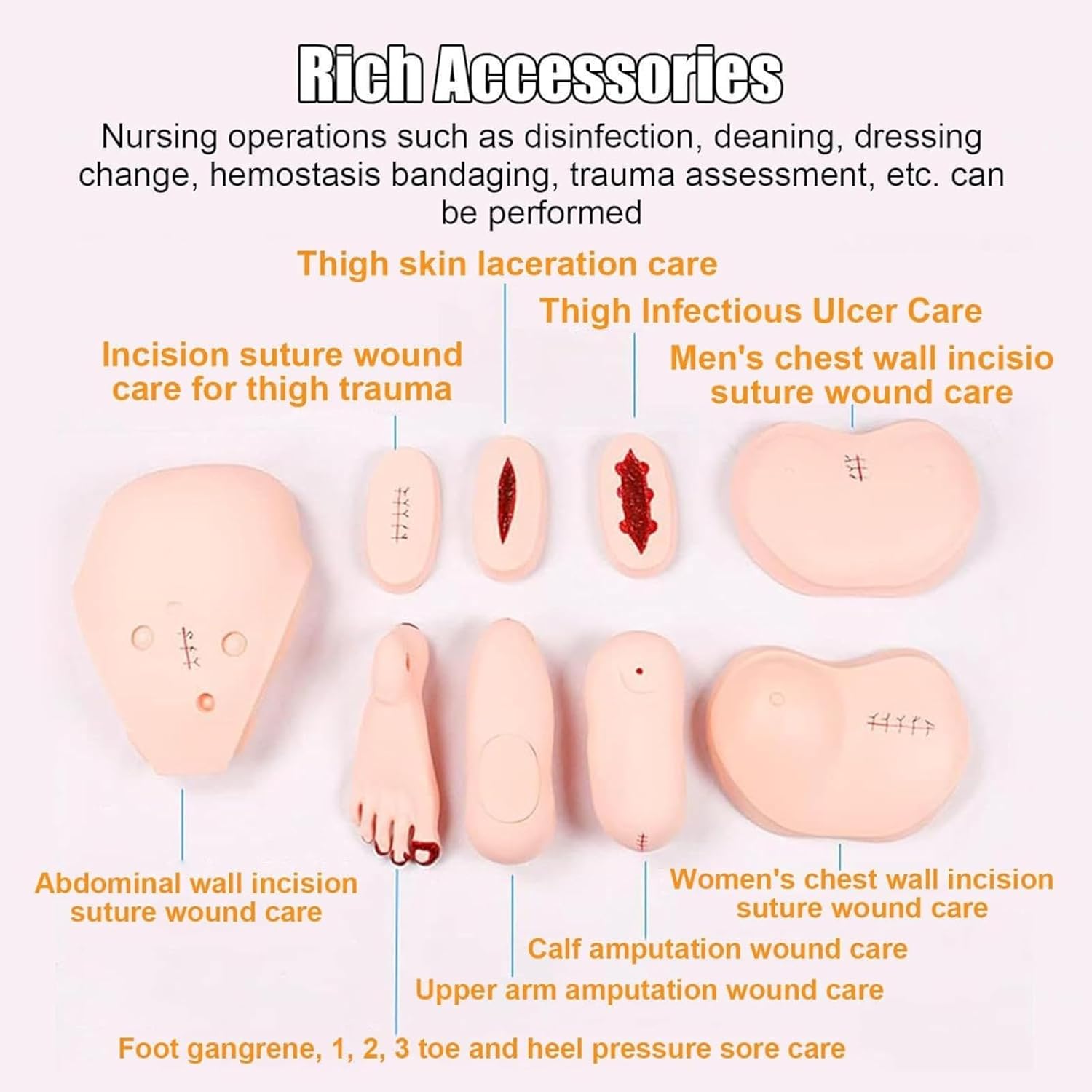Patient Care Manikin, Training Manikin Teaching Model Nursing Medical Science School Patient Care Full Body for Students Education Teaching Medical Training Skills