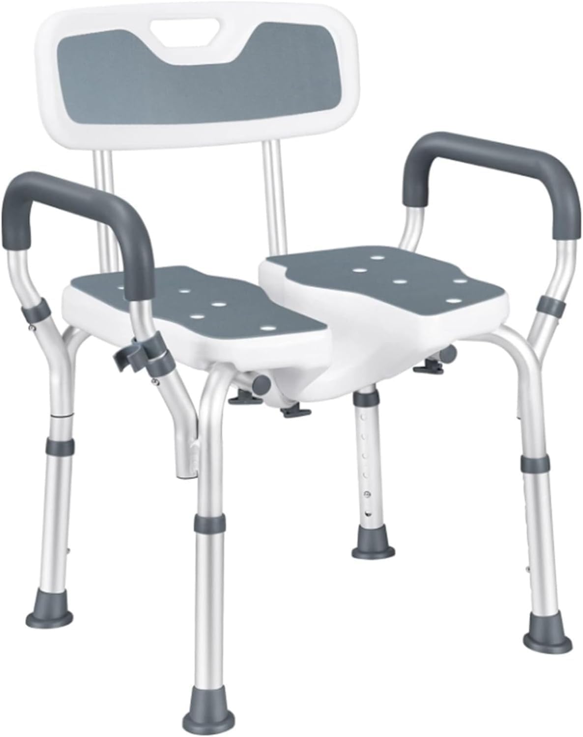 Swivel Shower Chair with Armrests and Backrest,Shower Stool for The Elderly and Disabled,Shower Bench Suitable for Indoor Showers Can Support Up to 396Lbs