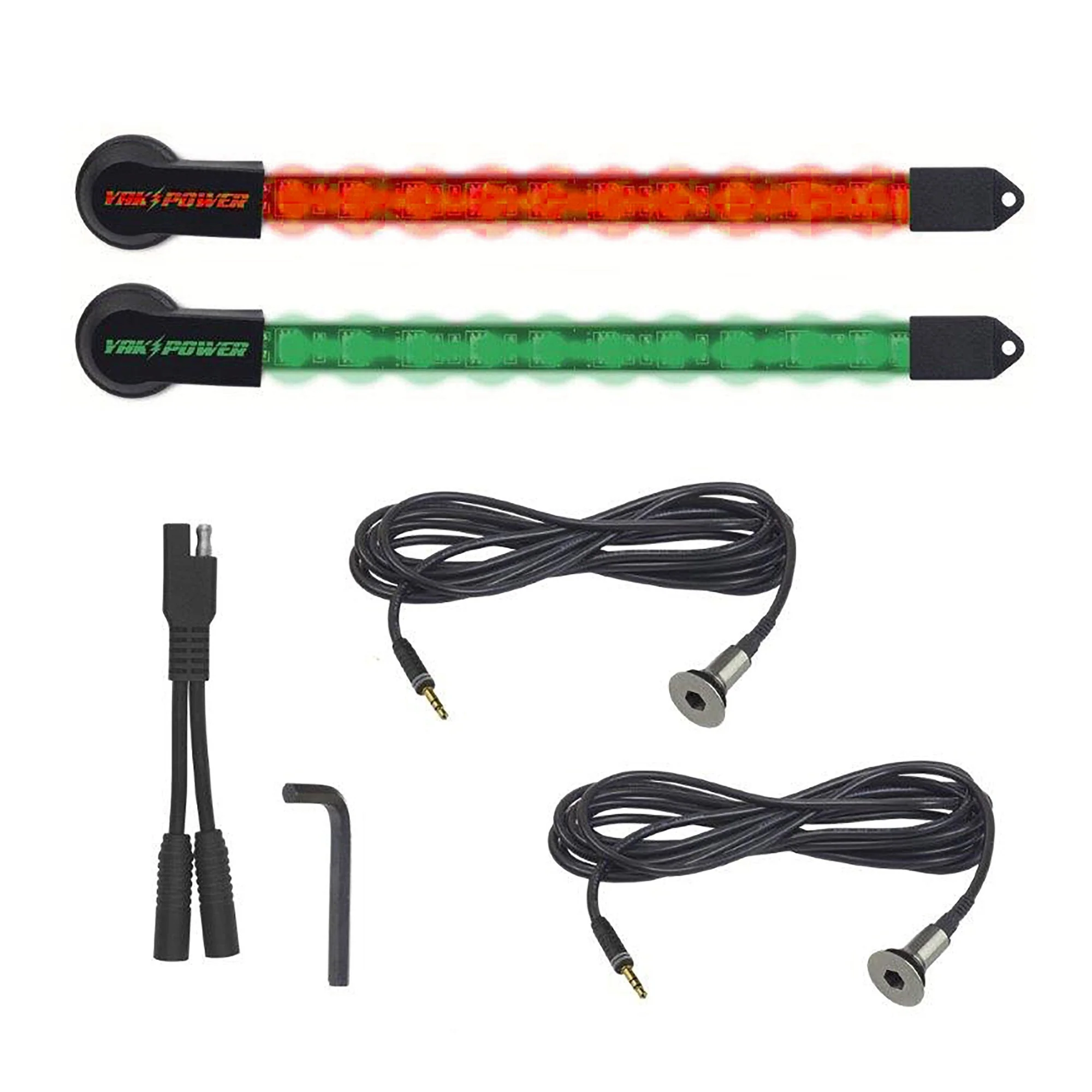 Yak-Power 10-Inch LED Light Kit (2-Piece, Red and Green)