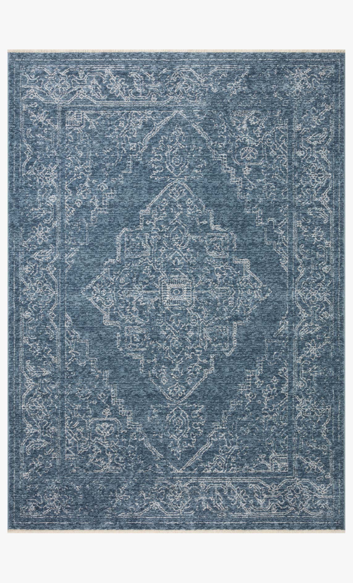 Loloi II Vance Collection - Traditional Power Loomed Rug in Denim & Dove (VAN-03)