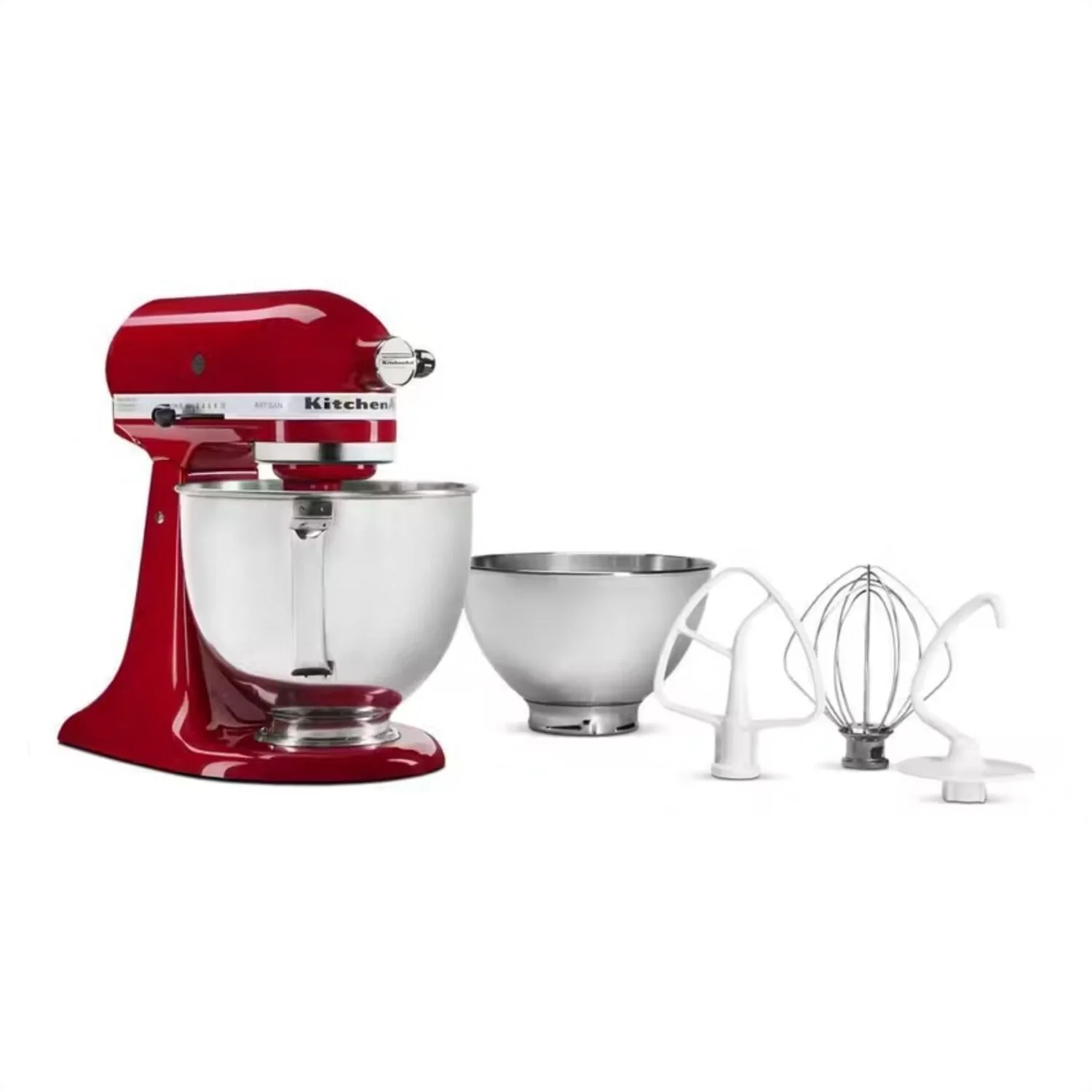 KitchenAid Bundle Artisan 5-Quart Tilt-Head Stand Mixer with Additional 3 Quart Bowls in Empire Red (KSM150TBER)