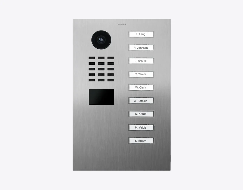 DoorBird D2109V IP Video Door Station, 9 Call Buttons in Stainless Steel V2A