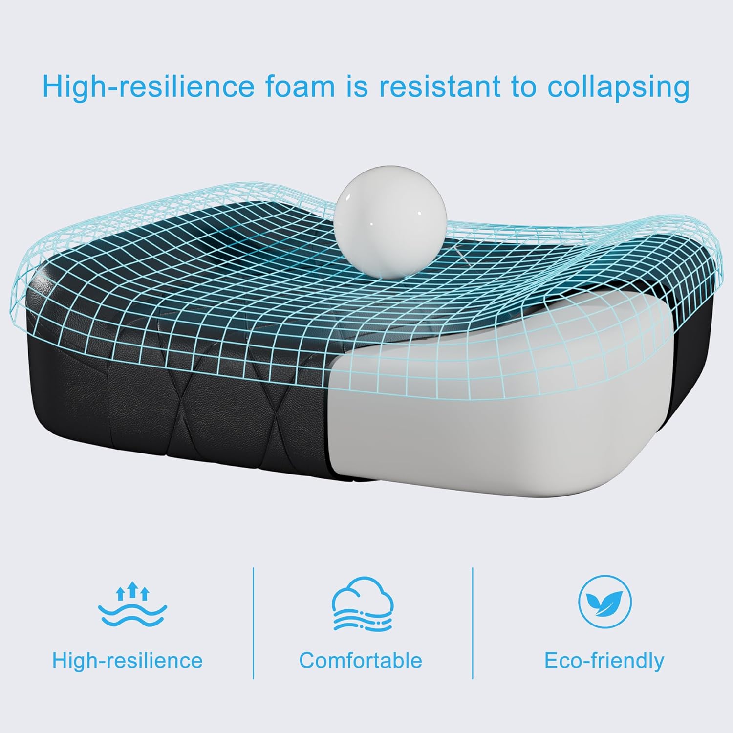 VECELO Swivel Ergonomic High Back Mesh Office Chair with Adjustable Headrest Armrest, Backrest Tilt Function, Lumbar Support for Executive/Computer Desk/Task Work