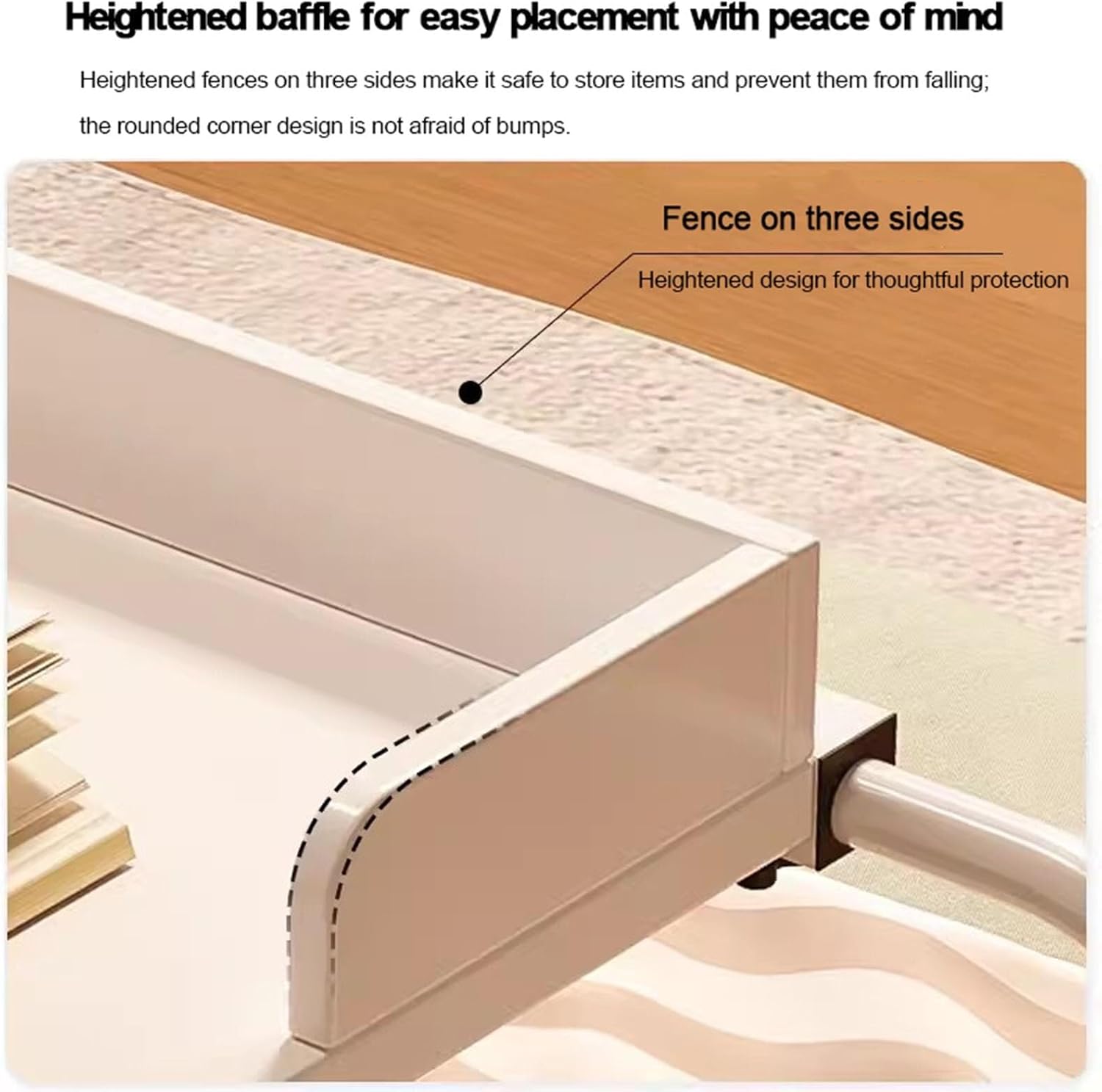 Overbed Rolling Medical Table,Food Tray Desk Computer Desk Over-Bed Tables with Wheels Overbed Table Height and Length Adjustable Over Bed Tables Over Bed Table with Desktop Baffle