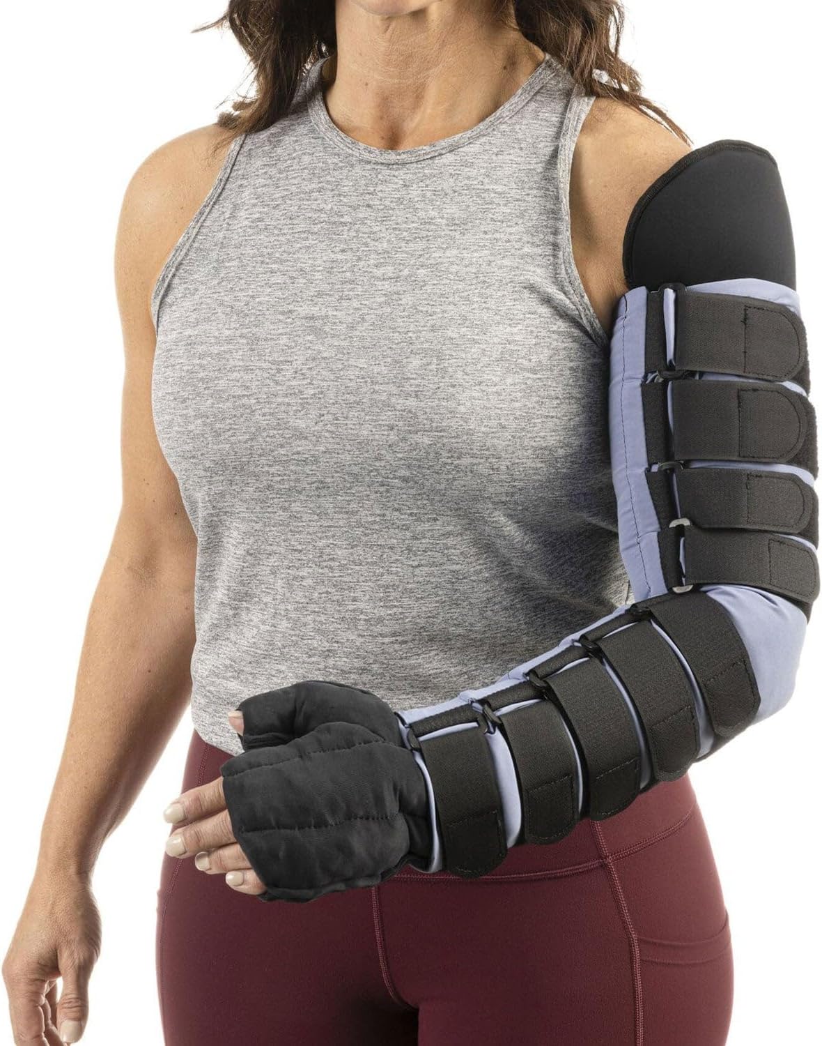 30-40 mmHg Medafit Firm Arm Sleeve W/Straps and Medahand; Lg Reg; Left; Black SIGVARIS