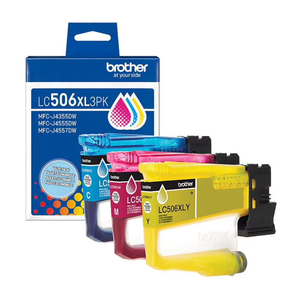 Brother Genuine 3-Pack High Yield Color Ink Cartridges (Cyan/Magenta/Yellow)