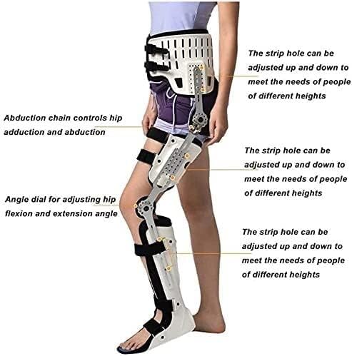 Knee Support Brace,Hip Knee Ankle Foot Orthosis Leg Fracture, Lower Limb Paralysis, Hip Walking Fixed with Walking Boots Brace Knee Surgery Ligament Support
