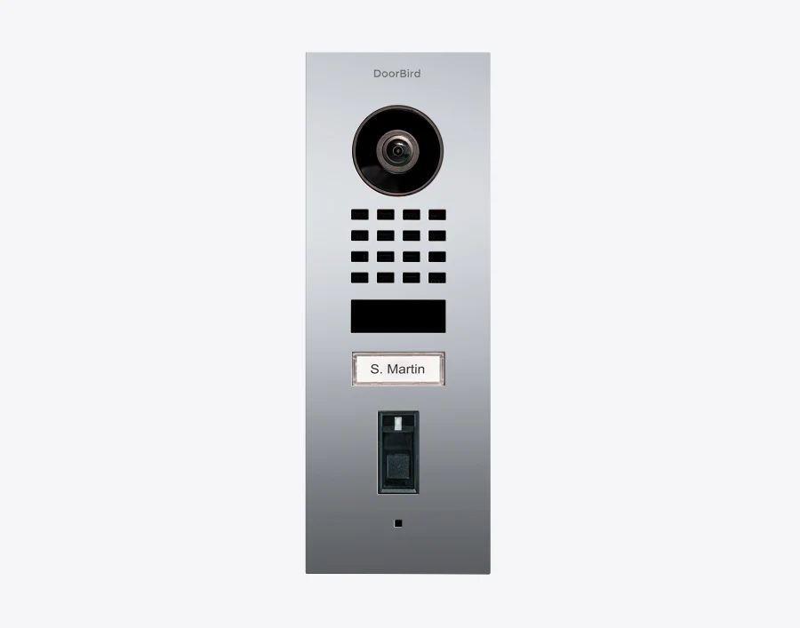 DoorBird D1101FV Fingerprint 50 Flush-Mount IP Video Door Station in Chrome
