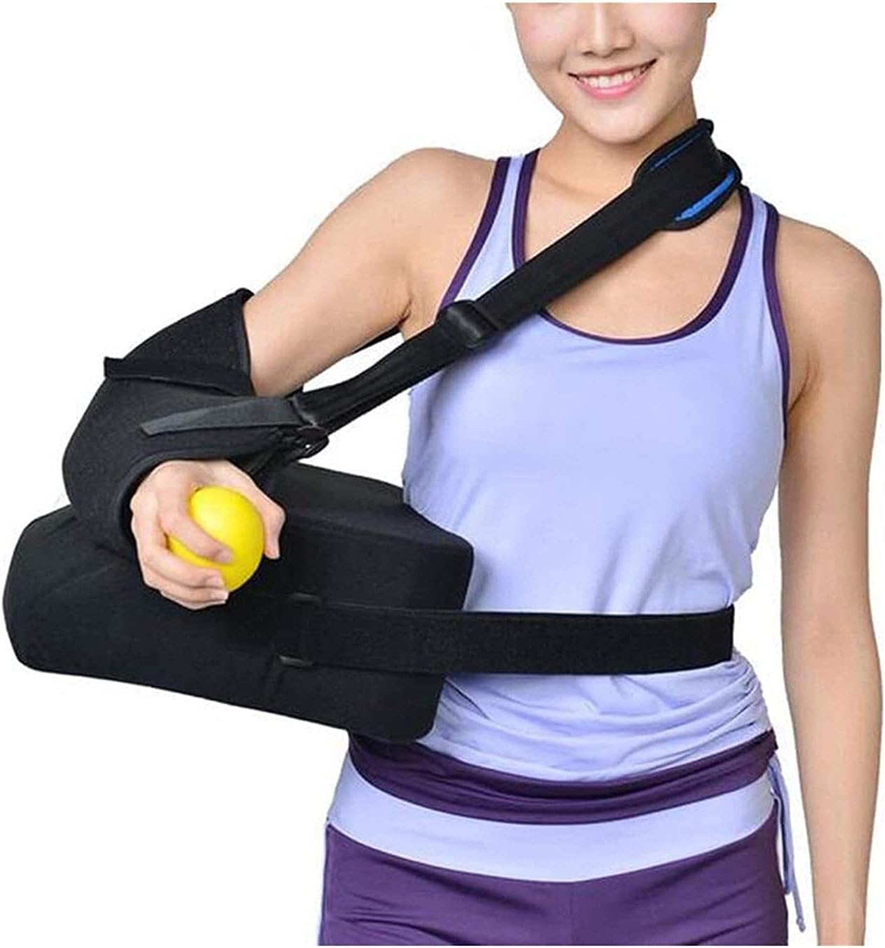 arm Sling Shoulder Sling arm Brace Shoulder immobilizer Arm Slings with Abduction Pillow Adjustable Shoulder Abduction Sling Portable Elbow Braces for Left or Right Arm(Size:Small)