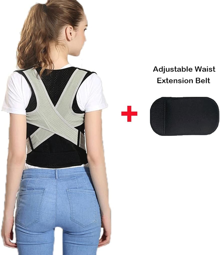 Back Posture Corrector Therapy Corset Spine Support Belt Lumbar Back Posture Correction Bandage for Men Women,with Waist Belt-X,with Waist Belt-XX
