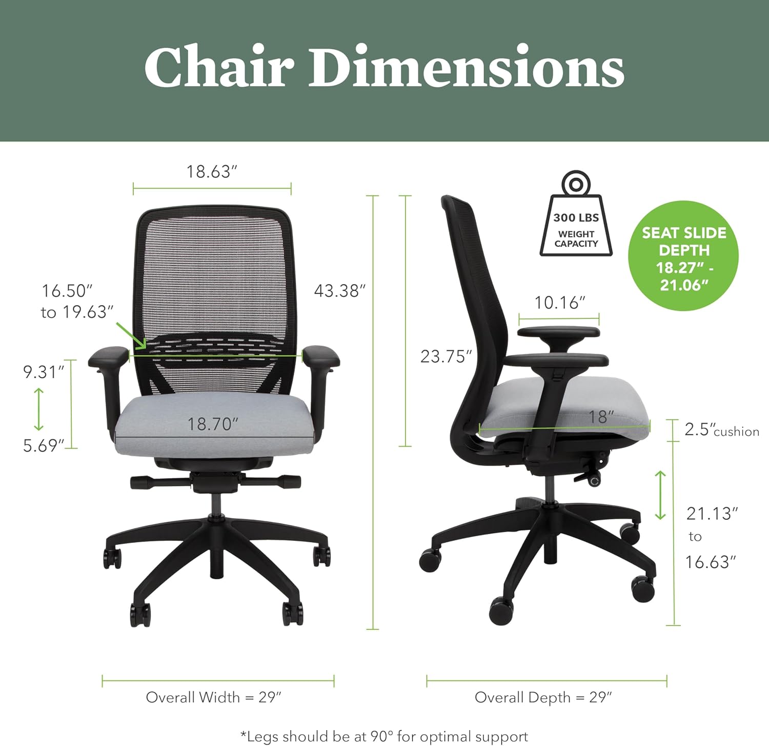 HON Nucleus Task Chair, Advanced Synchro-Tilt Control, Office Chair with Lumbar Support, Height and Width Adjustable Arms, Titanium Frame, Frost