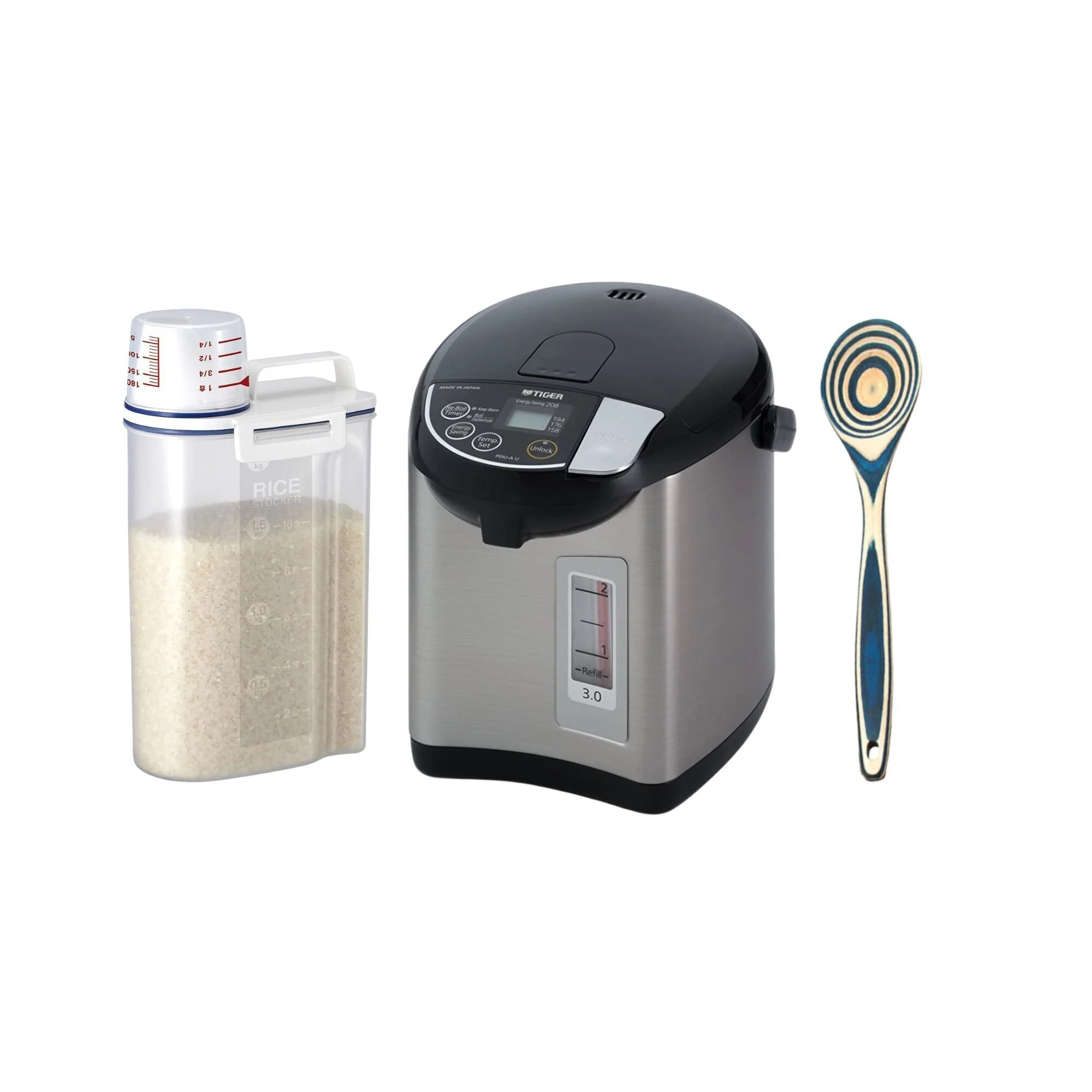Tiger PDU-A30U 3-Liter Electric Water Boiler Bundle with Container,  and Spoon