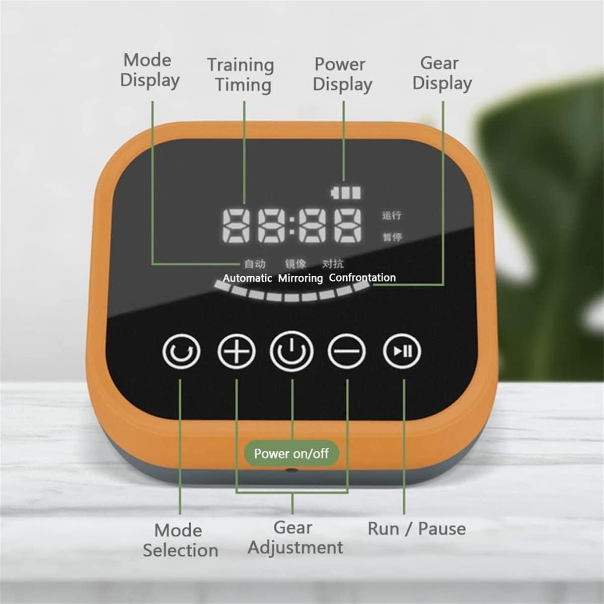 KouRy Rehabilitation Robot Glove, Hand Rehabilitation Device for Stroke Hemiplegia, Hand Function Recovery Finger Trainer, for Patients with Hand Dysfunction (Color : Orange, Size : Lefthand L)