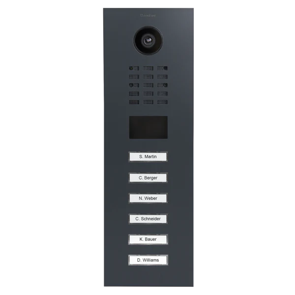 DoorBird D2106V IP Video Door Station, 6 Call Button in Anthracite Grey, RAL 7016