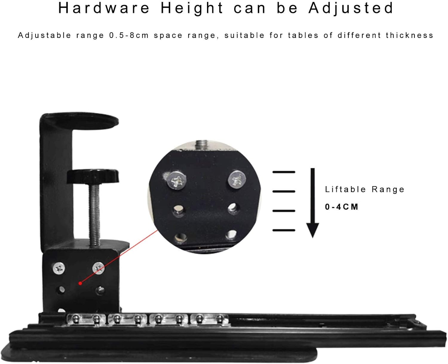 Ergonomics Under Table Keyboard Tray Wrist Rest Table Mount Armrest Shelf, Computer Hand Bracket Arm Rest Support Suitable for Home and Office,