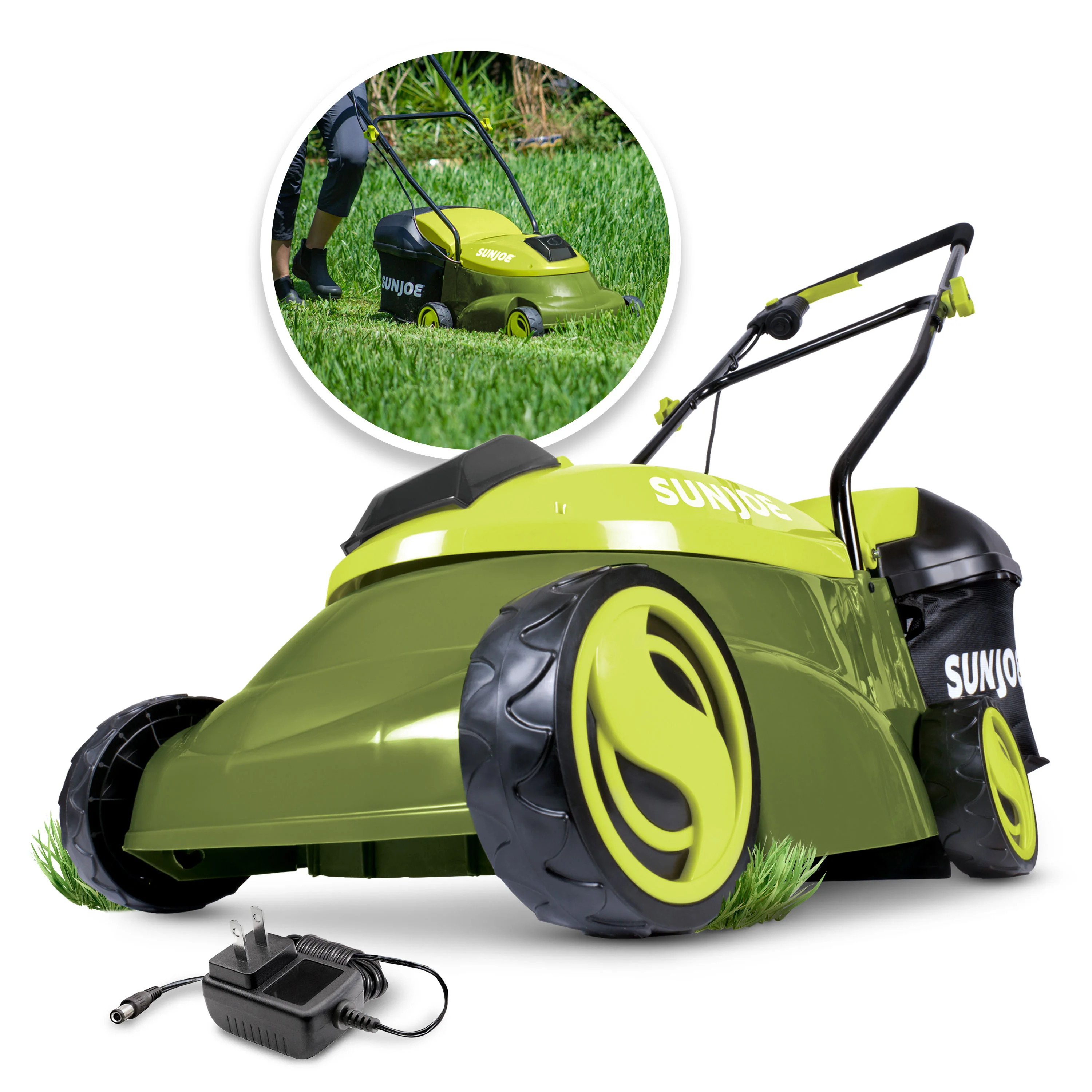 Sun Joe MJ401C-XR Cordless Lawn Mower | 14 inch | 28V | 5 Ah | Brushless Motor