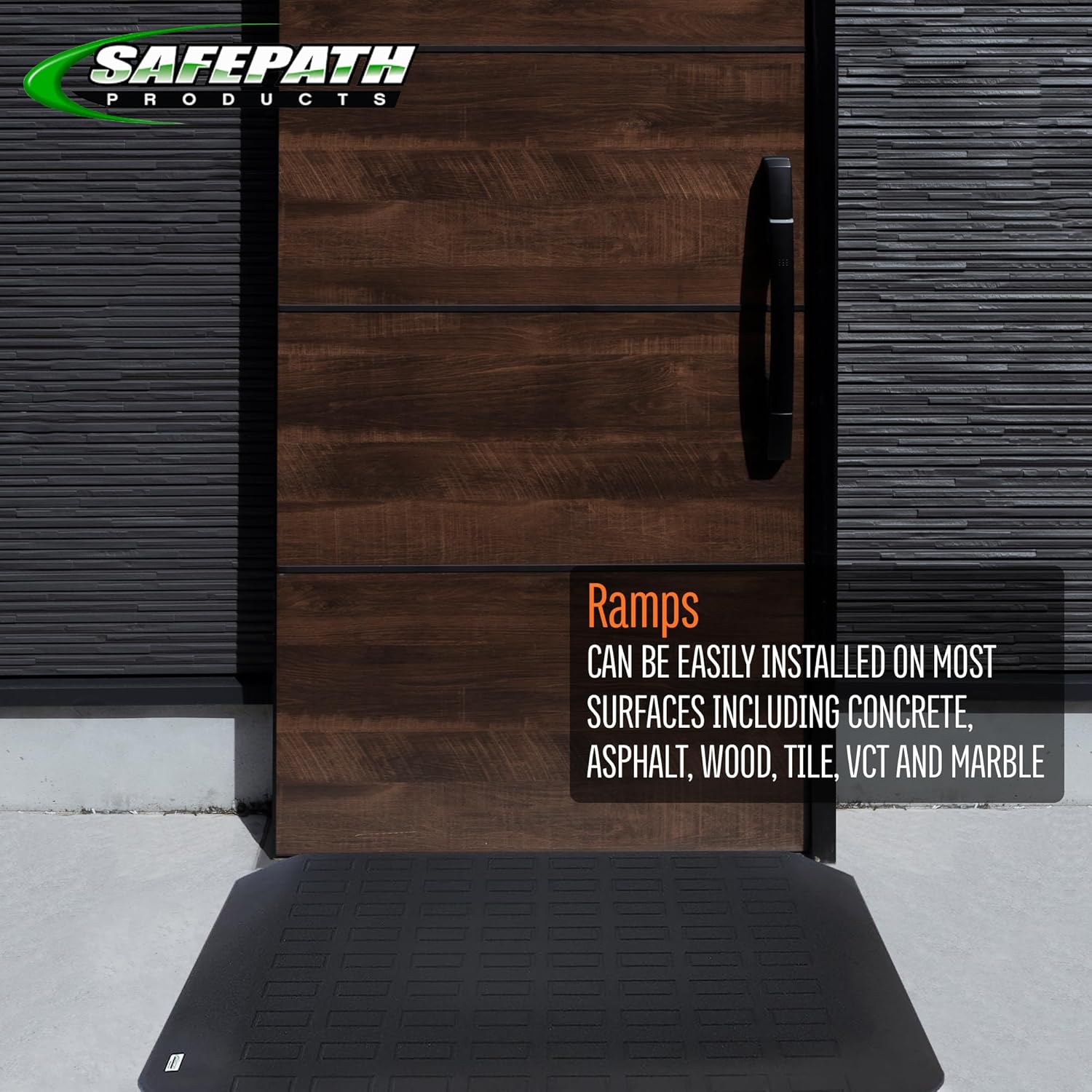 SafePath Multi-Purpose Threshold Ramp - ADA Compliant Ramps 2 1/4 Inch H x 29 3/4 Inch D x 46 Inch W | Wheelchair, Handicap, and Walker Access - Made in The USA