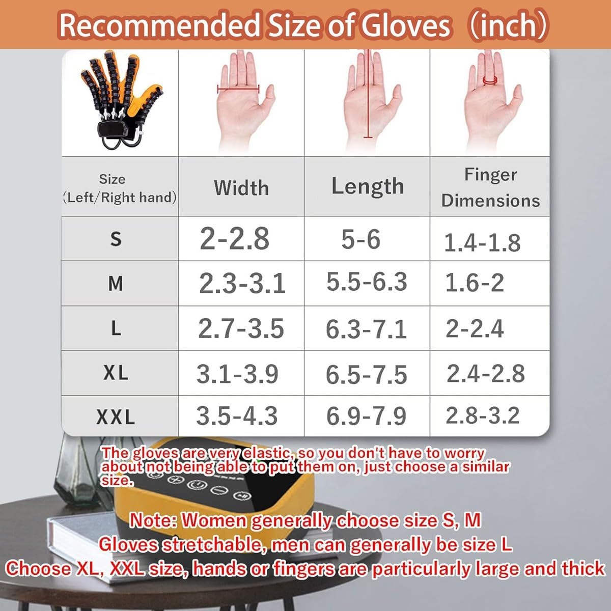 Rehabilitation Robot Gloves, Stroke Rehabilitation Aids, Hemiplegia Finger Rehabilitation Trainer, Rehabilitation Training Gloves, Finger Splint(A,Right Hand M)