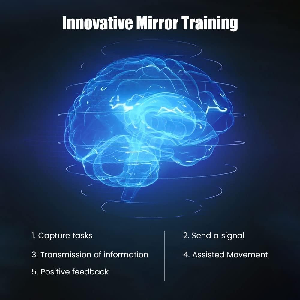 Rehabilitation Robot Gloves Both Hand, Hemiplegia Finger Rehabilitation Trainer, Independent Five-Pipe Design, for Hand Function Recovery(Size:L Code)