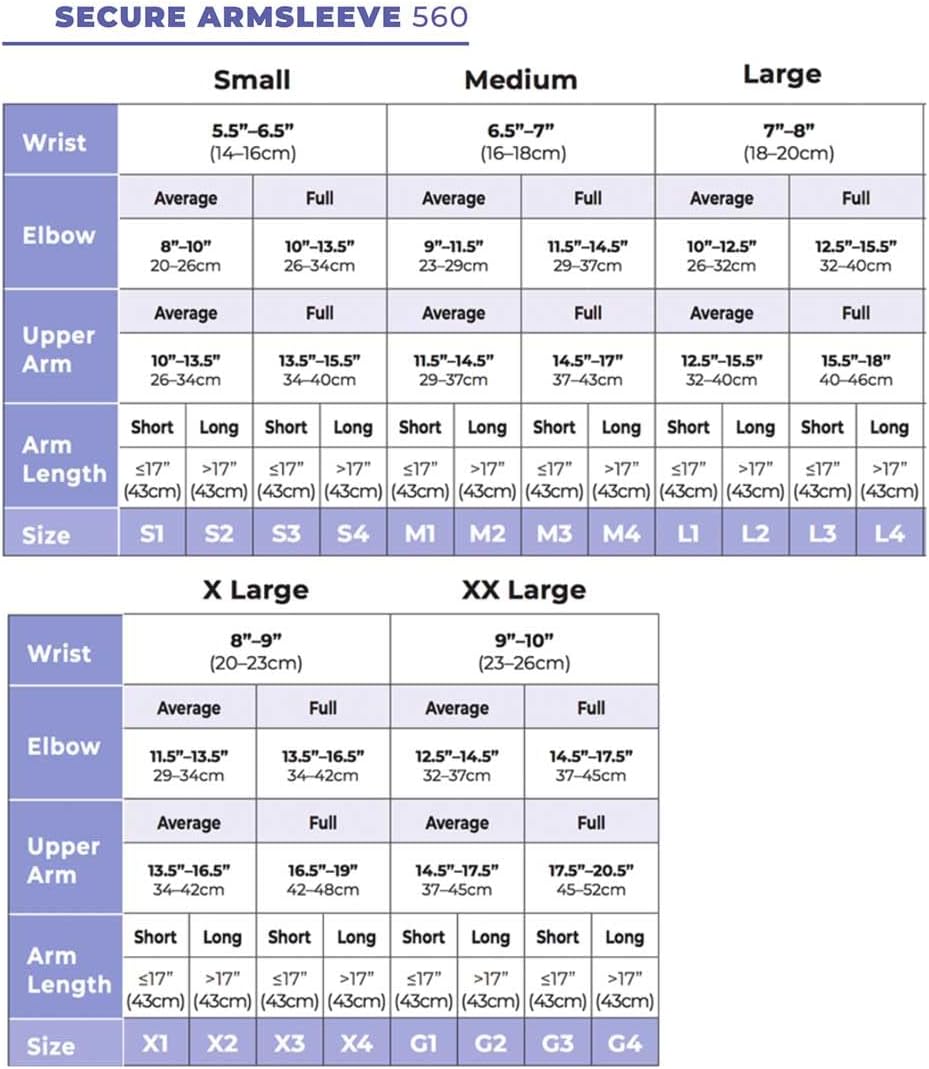 Sigvaris Men's Secure Armsleeve Dusty Rose S2 - Small Avg Long 20-30mmHg