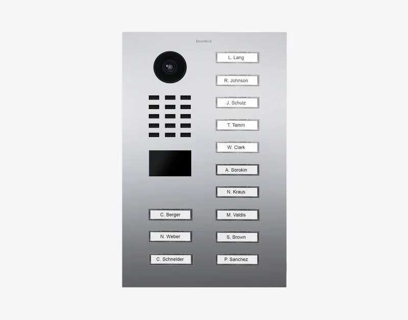 DoorBird D2113V IP Video Door Station, 13 Call Buttons in Chrome