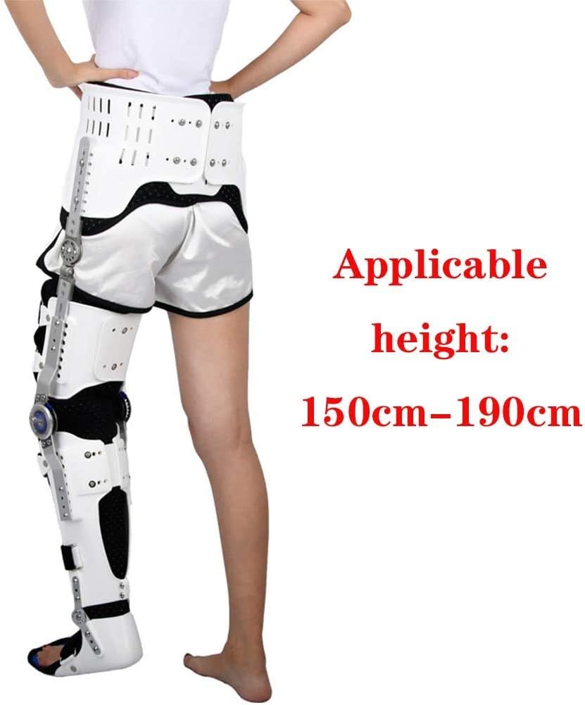Orthopedic Hinged Knee Brace with Foot Pad for Adults, Hip Sacrum/Waist/Knee Ankle Foot Joint Fixation Brace, Legs Can Be Bent, Include Left and Right Feet