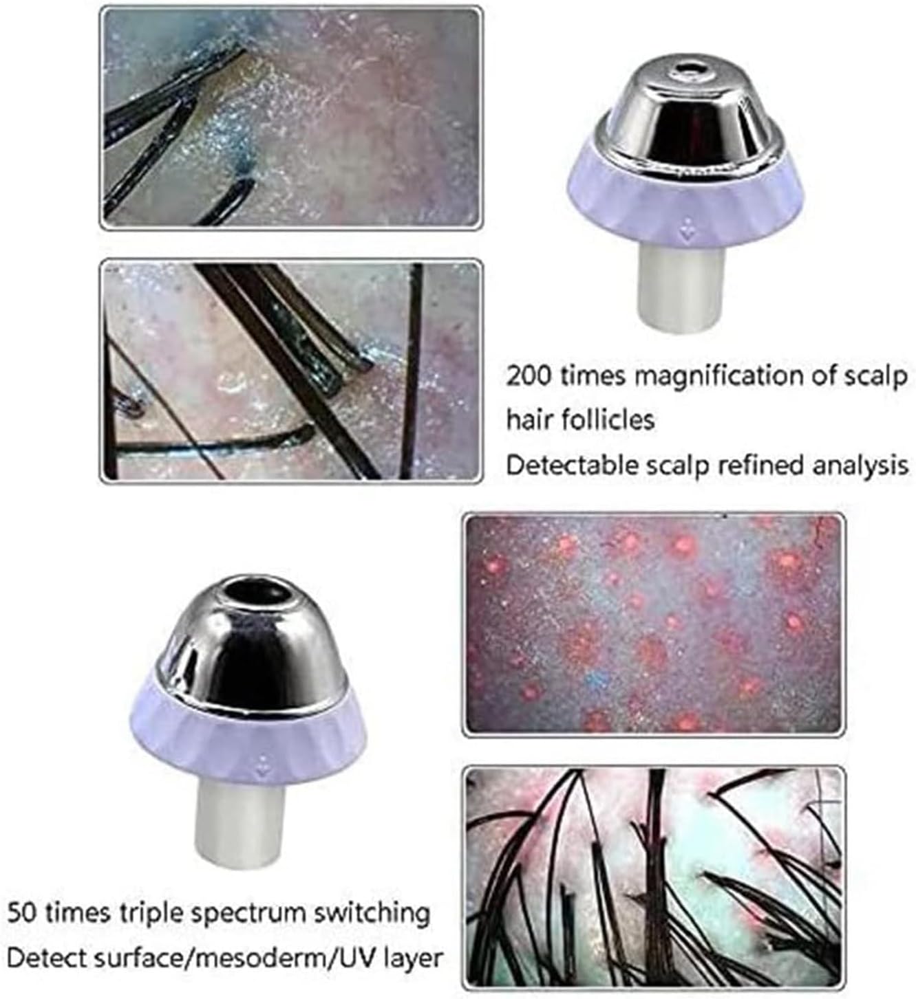 11 Inches Skin Diagnosis Hair Analyzer Machine with HD LCD Screen Digital Skin Detector Moisture Tester, Four-Picture Comparison & 16G Storage for Home Spa Salon Use