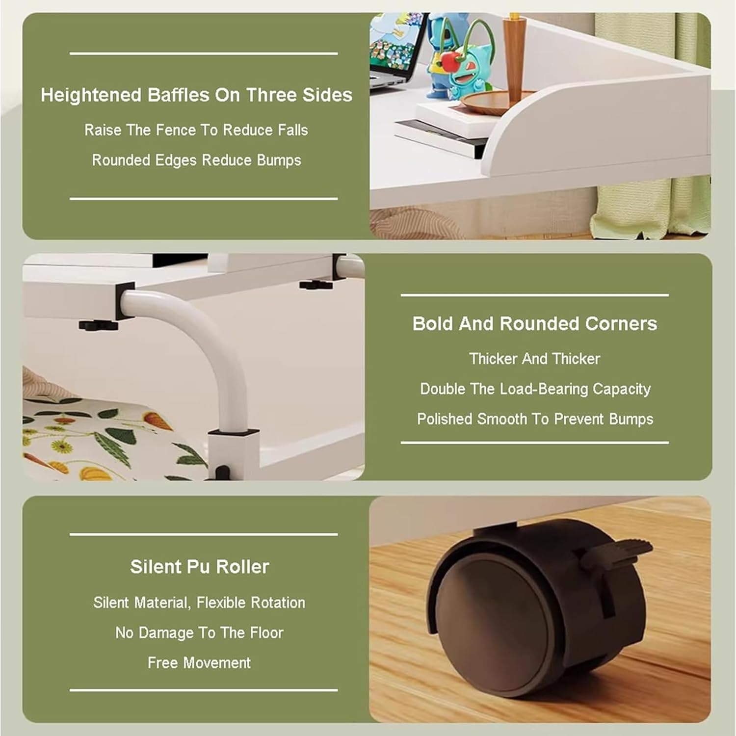 Over Bed Table, Adjustable Over Bed with Wheels, Mobile Overbed Computer Table, Hospital Bed Table Adjustable Over Bedside Home Desk - Laptop, Reading, Eating Breakfast Cart Stand - Bedri