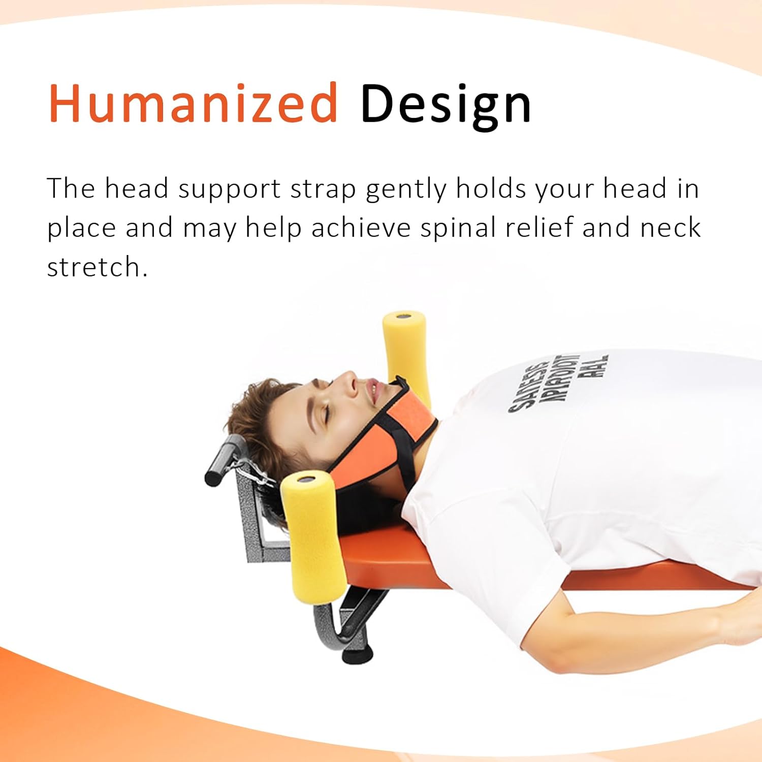 Inline Back Stretch Bench, Cervical Traction Full Body Stretching Device Lumbar Alleviate Table & Knee Decompression Stretcher Realign Vertebrae Straight Back Extension Bench for Tension Relief Home