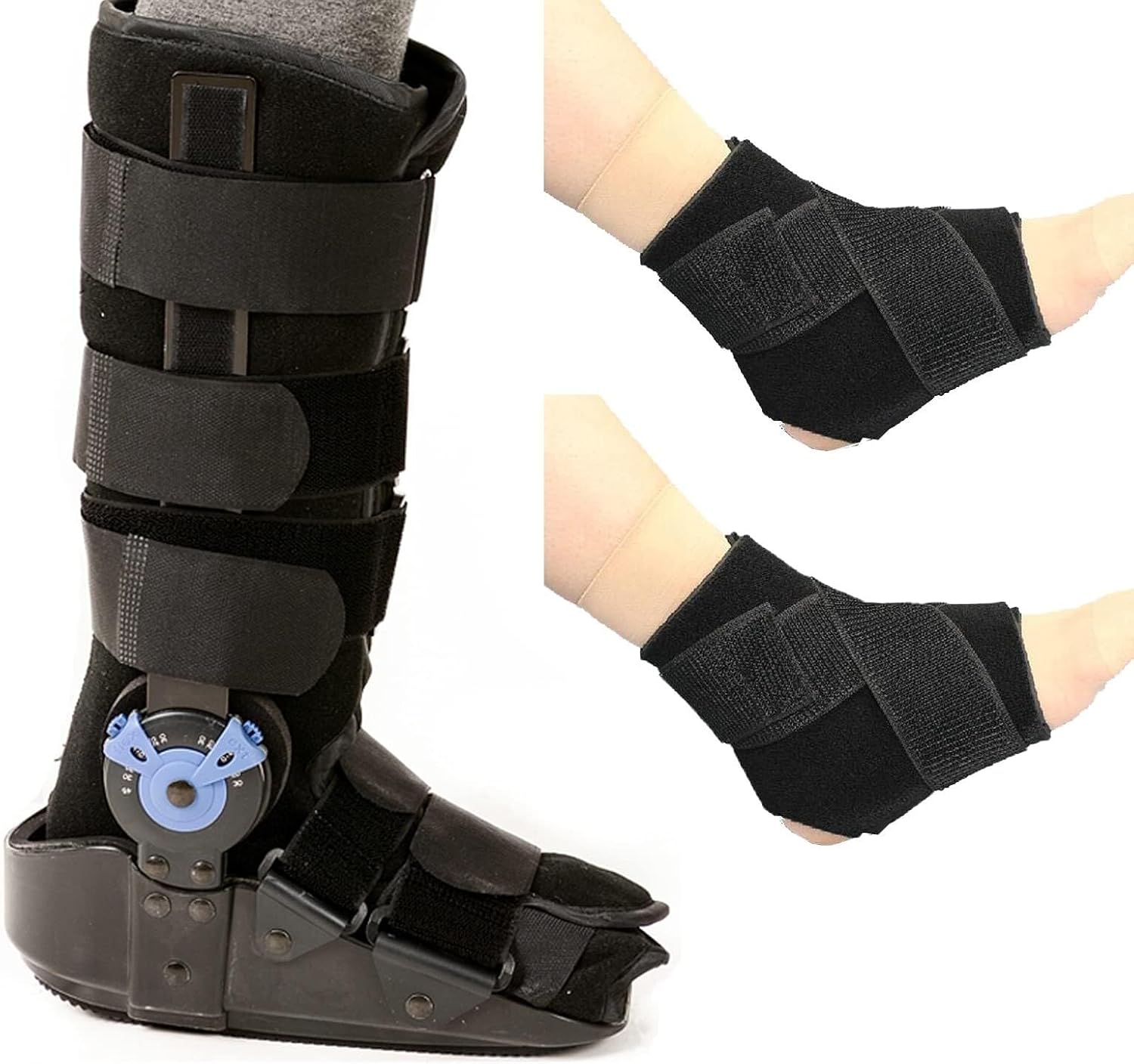 Fracture Orthosis Walking Boots Non-slip Ankle Immobilization Braces Ankle Support Plantar Fasciitis Splint Ankle Brace for Pressure Pain Relief(Medium)