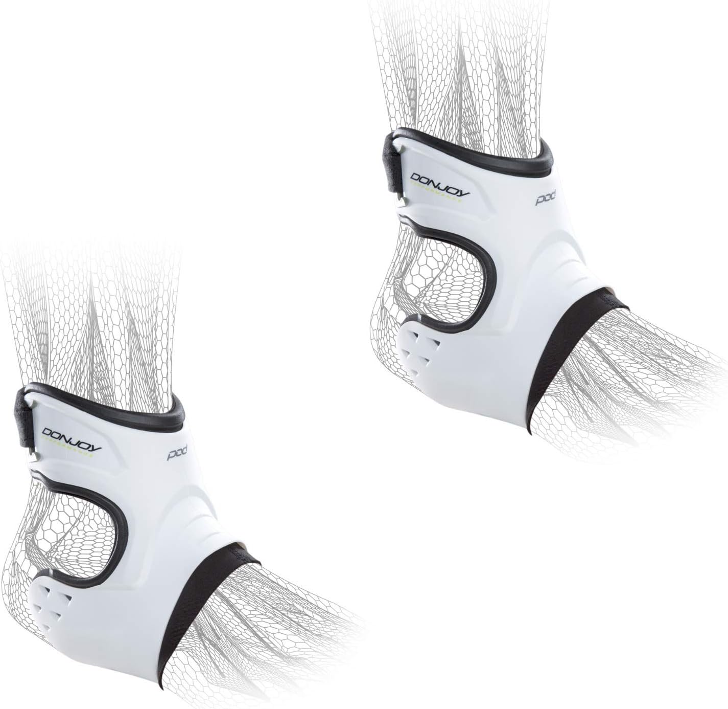 DonJoy Performance POD Ankle Brace Pair - Right and Left - White - Medium - Value Bundle