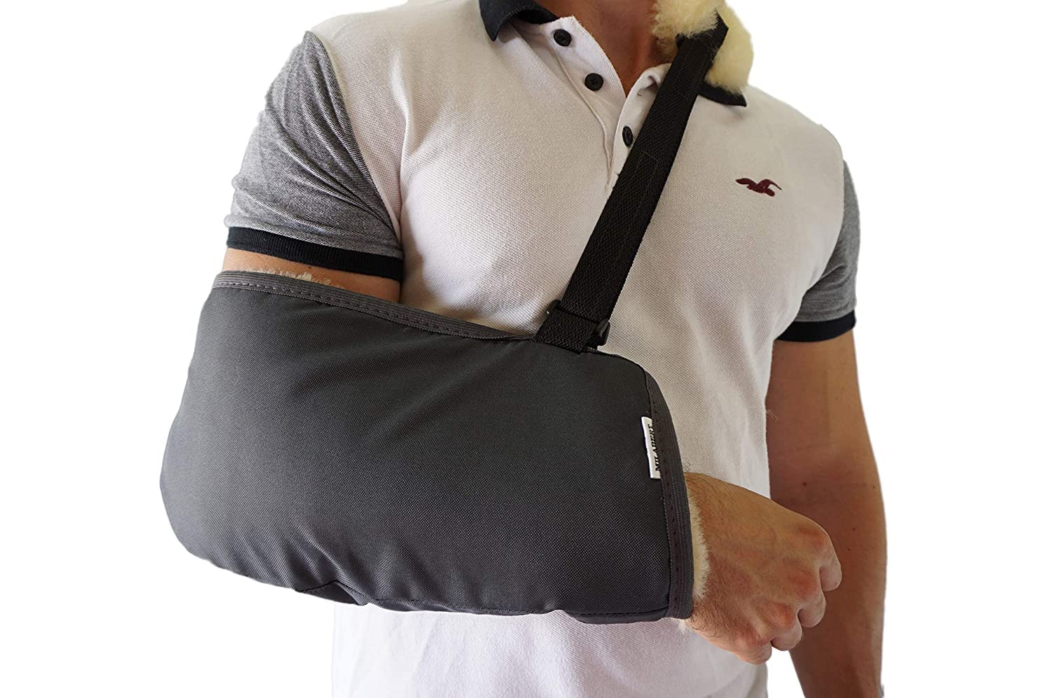 MILABERT Genuine Sheepskin Elbow Protector | Wool Elbow Protector | Elbow Injury Support | Natural Healing | Elbow Support | One Size Unisex