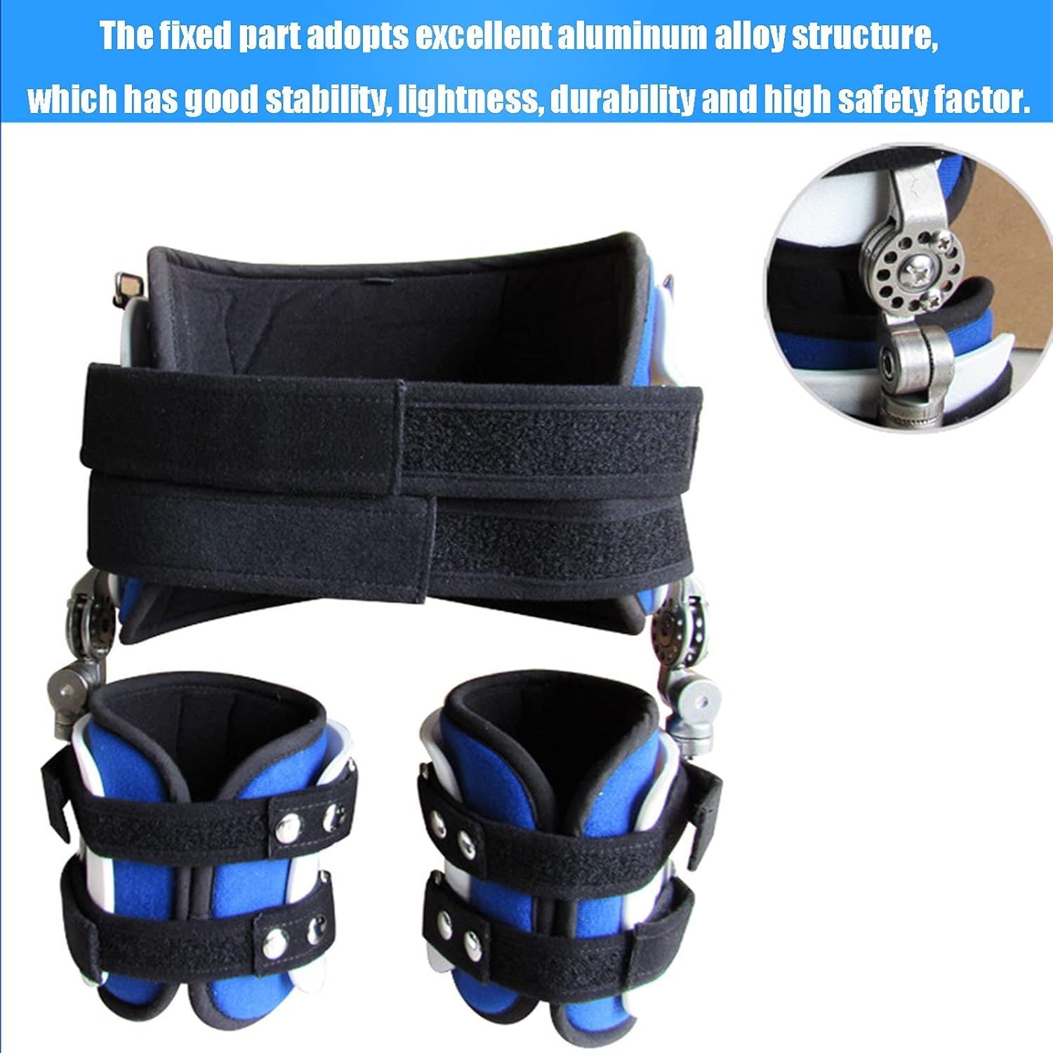 Hip Joint Abduction Fixation Brace Joint Dislocation of Hip Abduction Orthosis Fixation Hinge Adjustable Support for Joint Pain-Post Op Hip Brace (B-Large