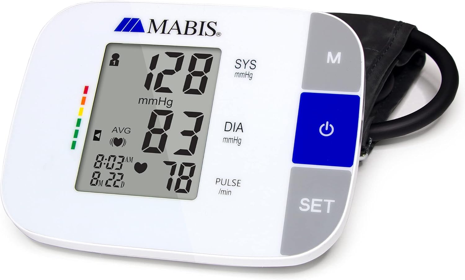 MABIS Universal Talking Blood Pressure Monitor, Upper Arm, Irregular Heartbeat Detection, 396-Reading Memory Storage for 4 User Profiles, FSA & HSA Eligible (Pack of 24)