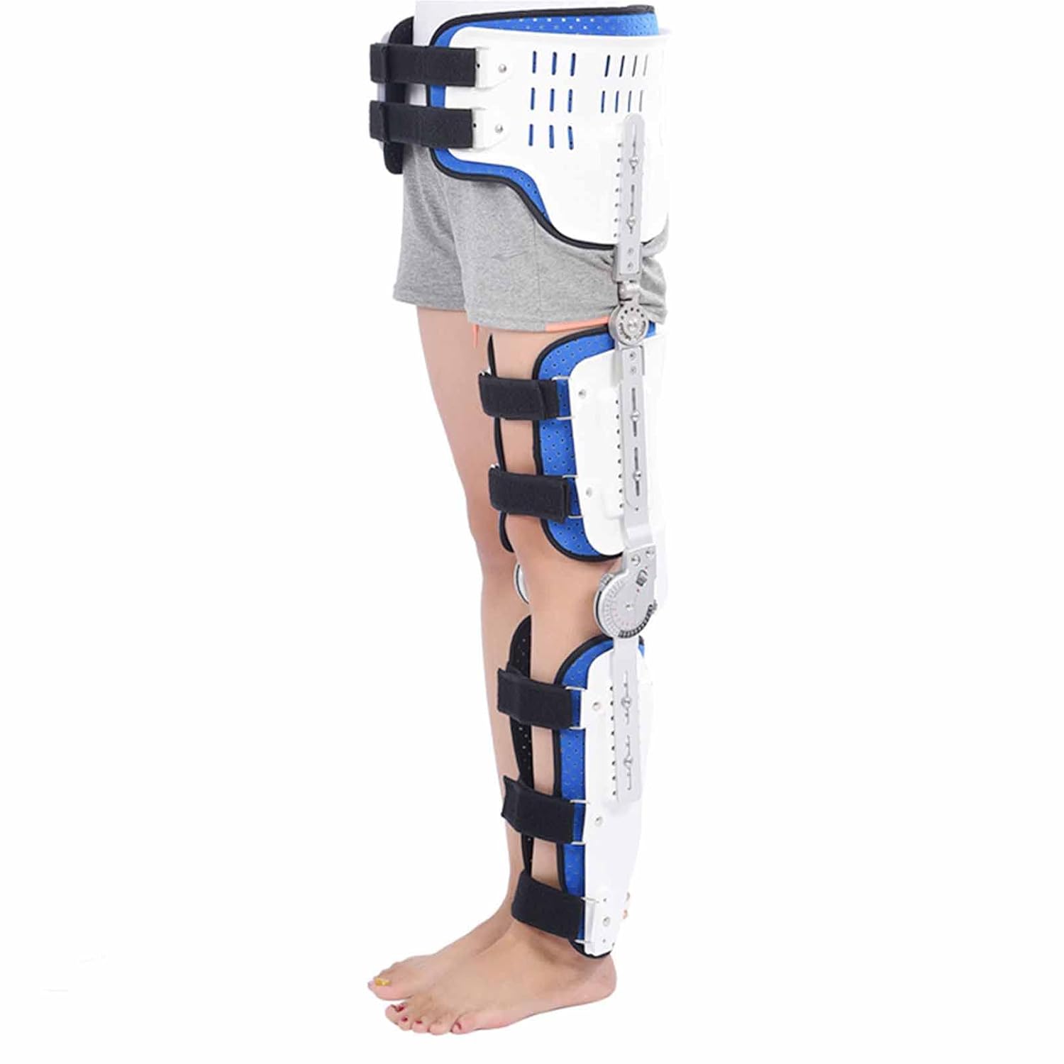 Hip Ankle and Foot Orthosis Hinged Knee Brace Knee Immobilizer Brace Post Op Orthopedic Patella Leg Fracture Foot and Orthotics of Lower Limbs (Left