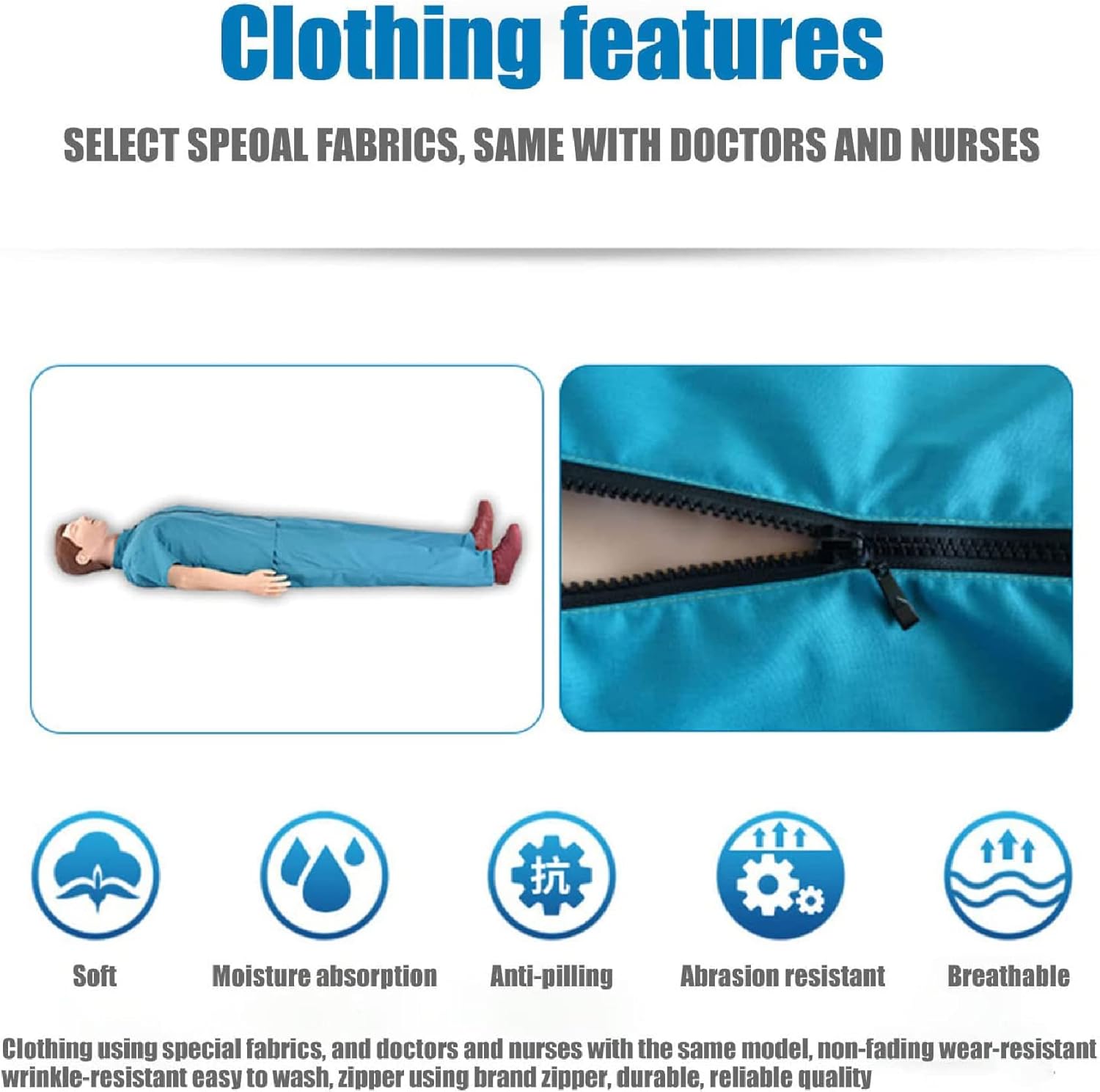 5.4Ft CPR Manikin Adult Training Full Body Kit, Cardiopulmonary Resuscitation Simulator First Aid Training Medical Model, for Doctor N Training Medical Teaching