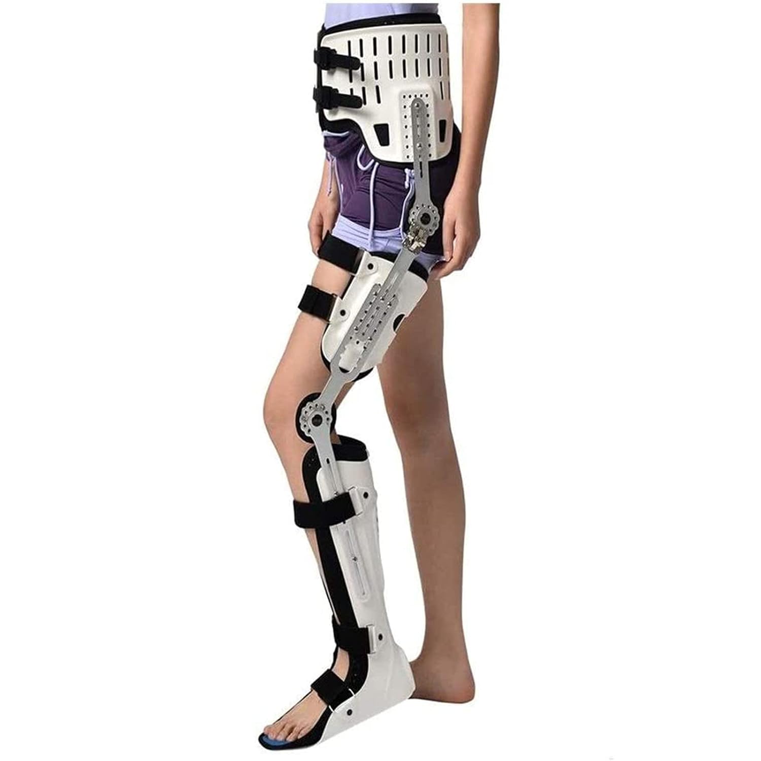 Knee Support Brace, Hip Knee Ankle Foot Orthosis Leg Fracture, Hip Walking Fixed With Walking Boots Brace Knee Surgery Support