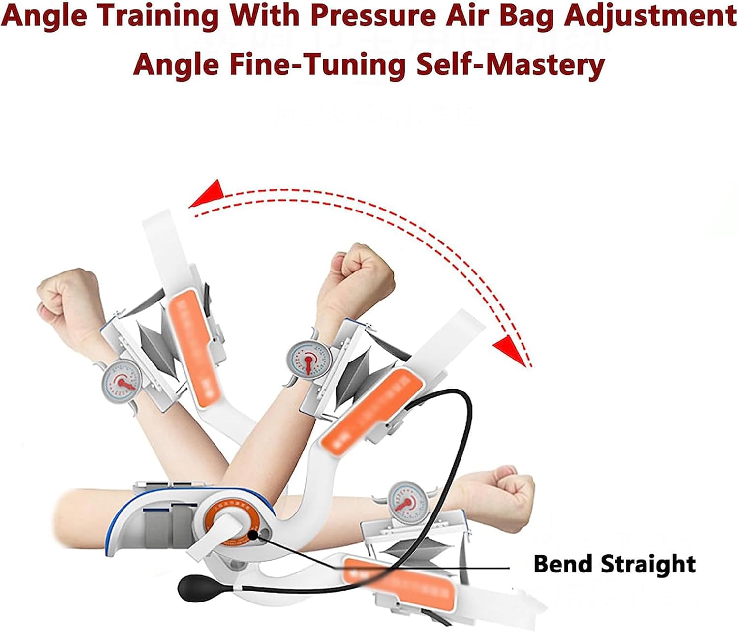 Manual Elbow Rehabilitation Device Elbow Support Exercise Device Airbag Pressurization Angle Dial -5~150° Full Angle Exercise