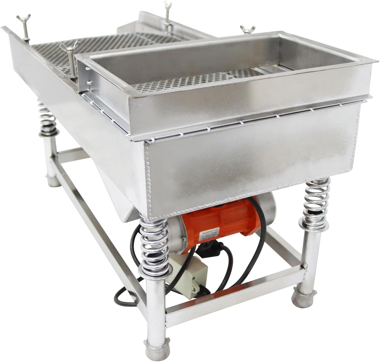 Electric Vibrating Sifter Straight Vibrating Sieve Shaker with 10mm Screen Stainless Steel Linear Sifter Machine Linear Shaker Single Motor 110v 80W