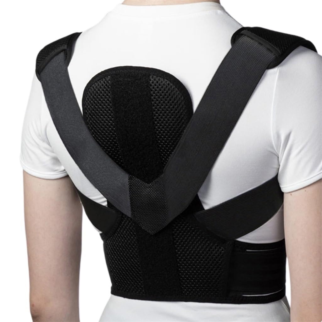 Adjustable Posture Corrector Back Waist Support Spine Brace Belt Trainer with 2 Alloy Plates Unisex(L code)
