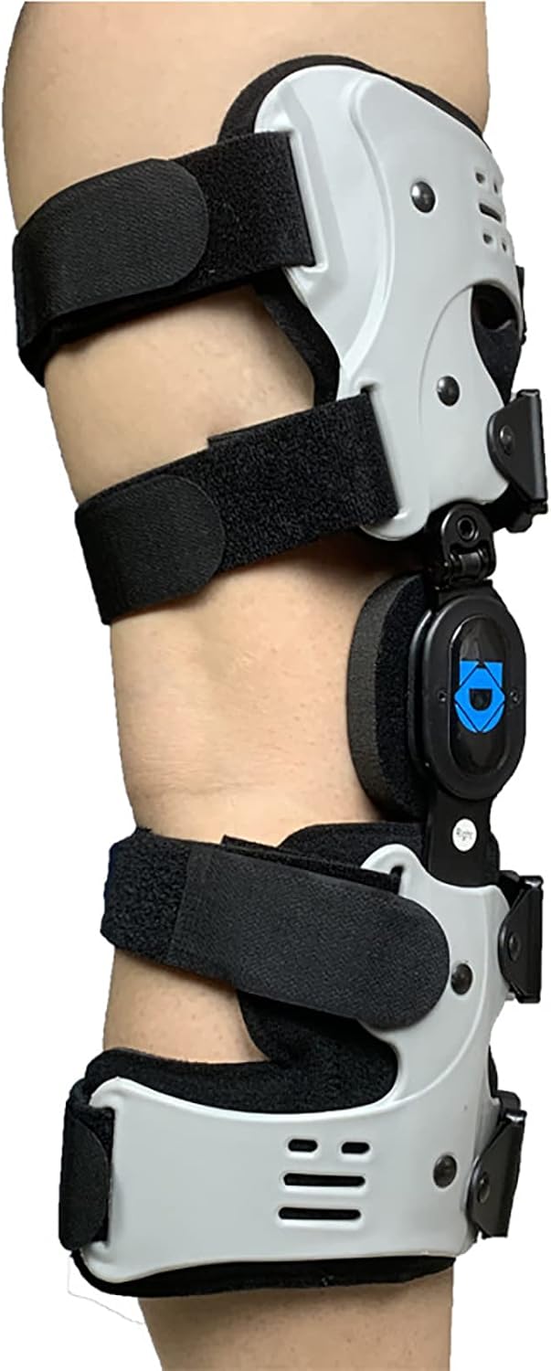 Calf Ankle Foot Fixed Bracket Orthosis Knee Ankle Leg Stabilizer Hinged Orthosis Support Brace Adjustable Fracture Protector,Left (Right