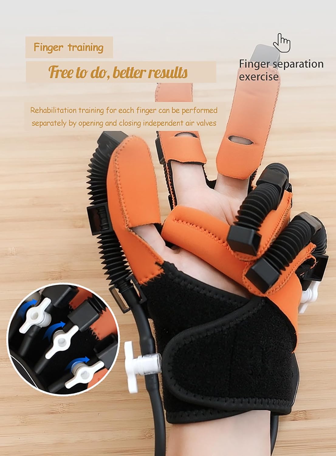Rehabilitation Robot Gloves with Various Training Modes, Rechargeable Finger Trainer Hand Strengthening Devices with Adjustable Training Time