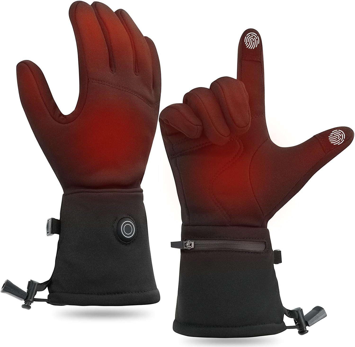 Heated Glove Liners for Men Women Rechargeable Heated Gloves with 3 Heat Settings, Thin Liners for Running Hiking Cycling Skiing Winter Activities