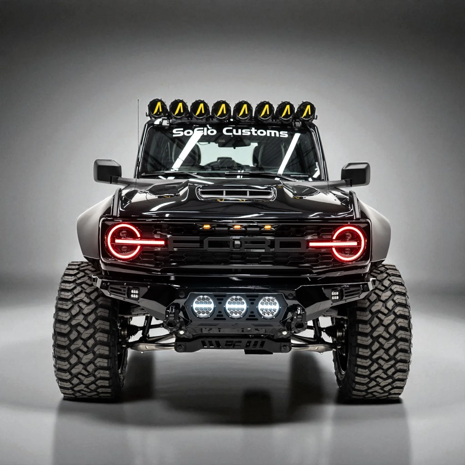 Ford Bronco Baja Front Bumper w/ Lights 2021-2026