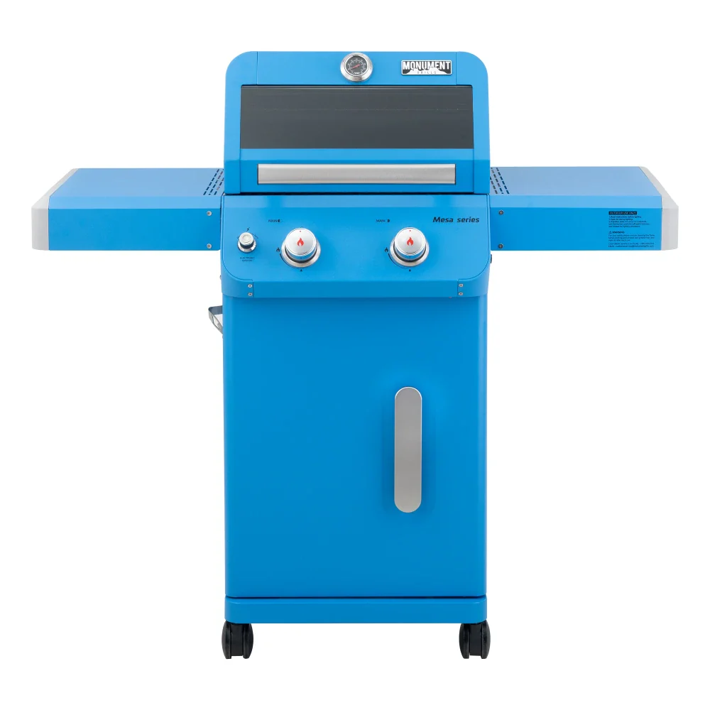 Monument Mesa Propane Gas Grill in Blue Powder Coated with 2 Burners (M200B)