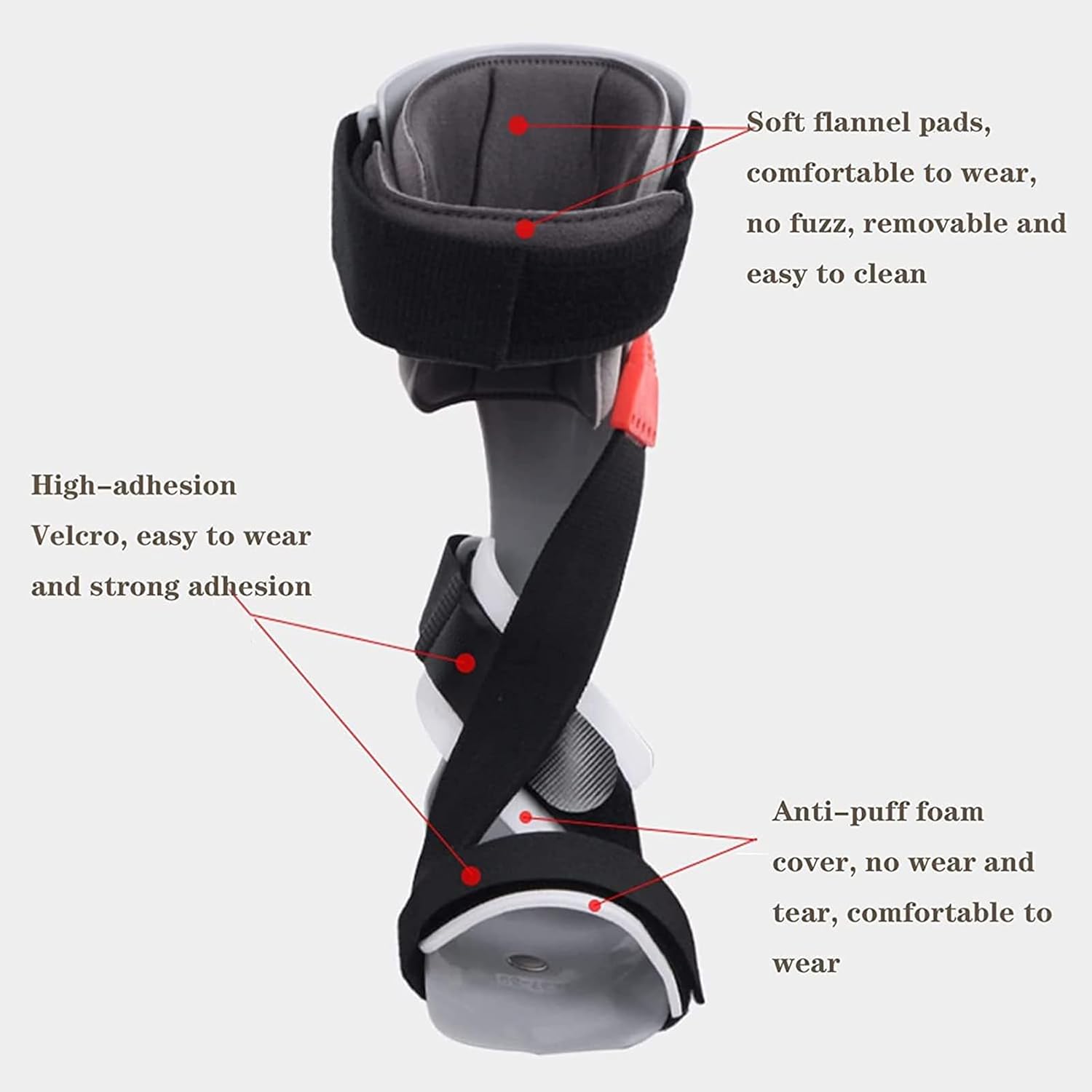 Upgraded Ankle Foot Orthosis Support,Brace Drop Foot Support Splint, for Plantar Fasciitis & Achilles Tendonitis, for Improved Walking Gait, Pain Relief and Relieve Pressure (Left L)