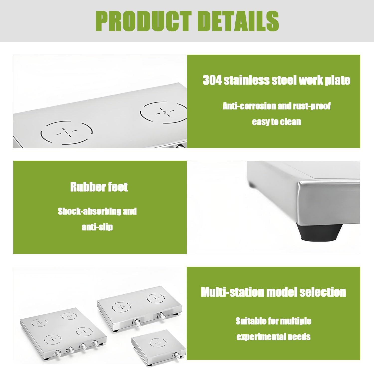 Multi-Position Magnetic Stirrer, Adjustable Speed 200-2000 RPM,for Home and Laboratory use, Magnetic Stirring Functions 1/2/4/6 One