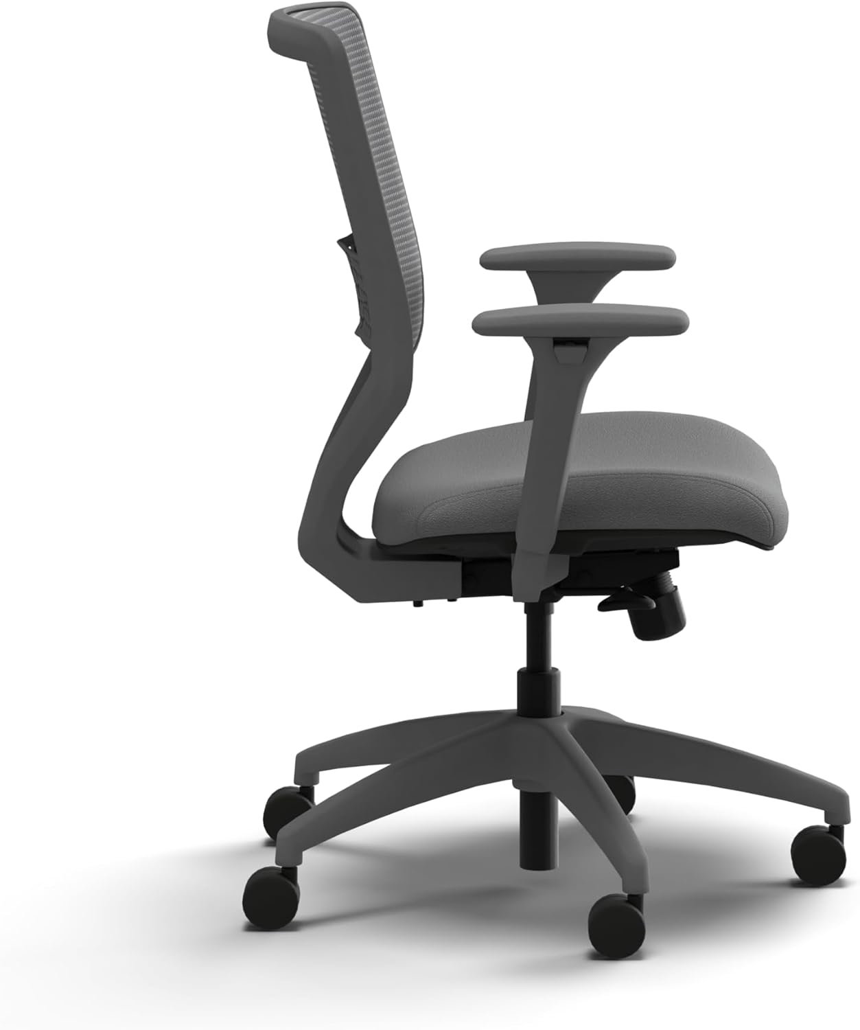 HON Solve Office Chair, Ergonomic Office Chair Mesh Back Support, Adjustable Lumbar Support, Height Adjustable Arms, Titanium Frame, Frost