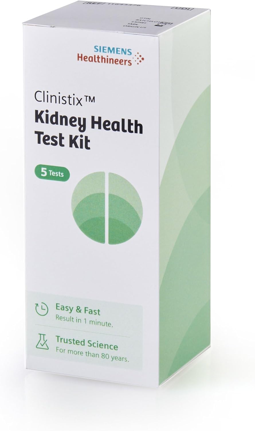 Clinistix Kidney Health Test Kit, Urine Test Strips - Easy-to-Use at-Home Dipstick Testing for Albumin and Creatinine, Fast 1-Minute Results, 5 Tests, 3 Count