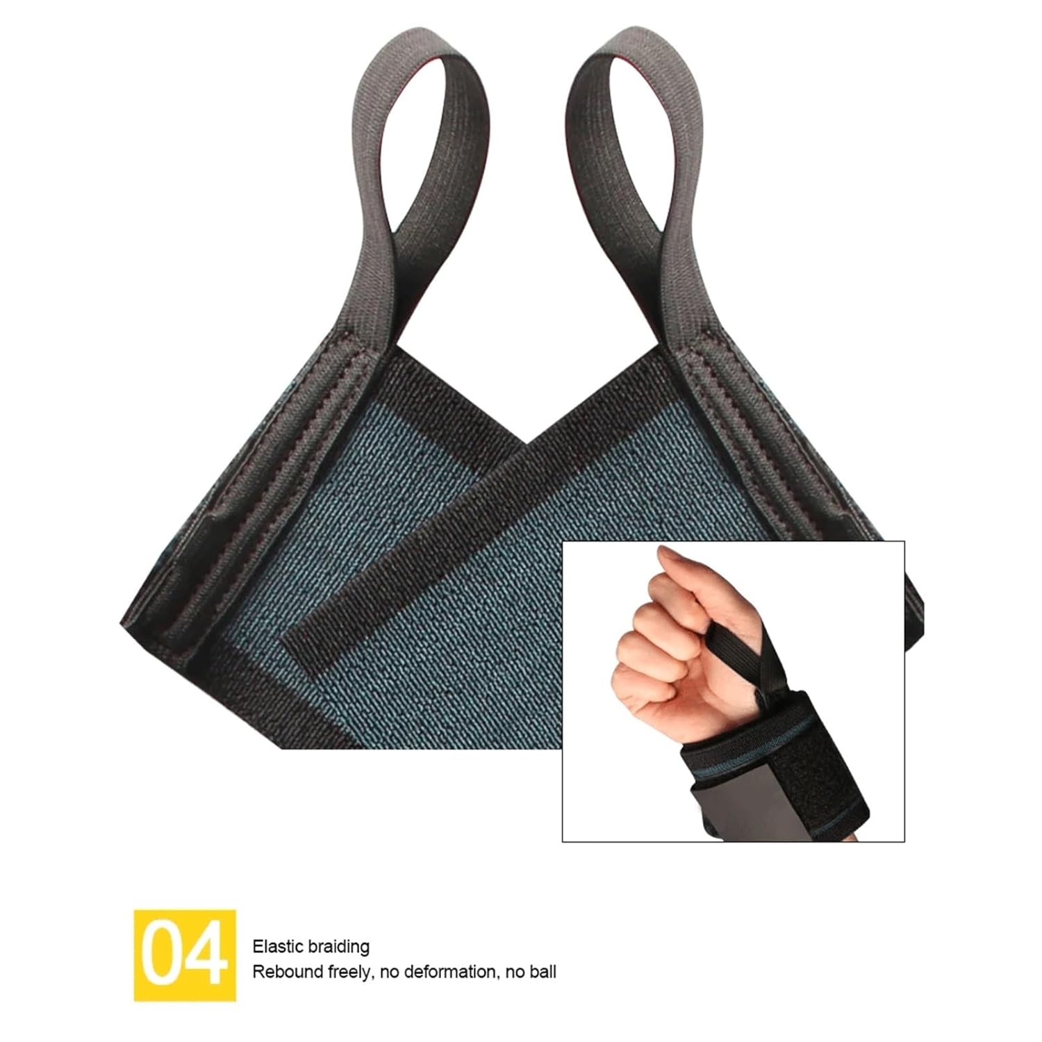 Weightlifting Flexible Wrist Wrap Gym Strength Training Padded Wraps Thumb Brace Strap Power Hand Support Wristband Sport Safety(Blue,90cm)